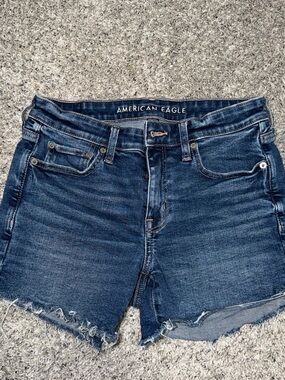American Eagle Outfitters Dark Blue Denim Cutoff Shorts